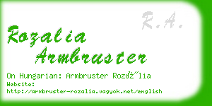 rozalia armbruster business card